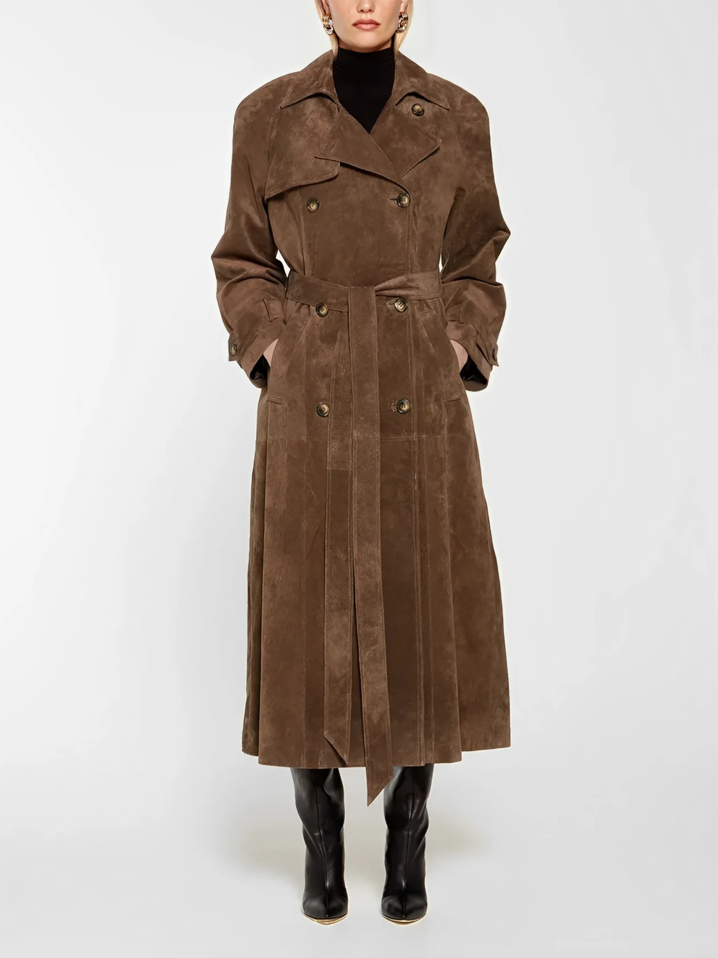 Ruby | Suede trench coat