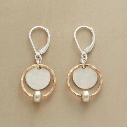 Classic Pearl Drop Earrings with Rose Gold Finish - Luxivelle