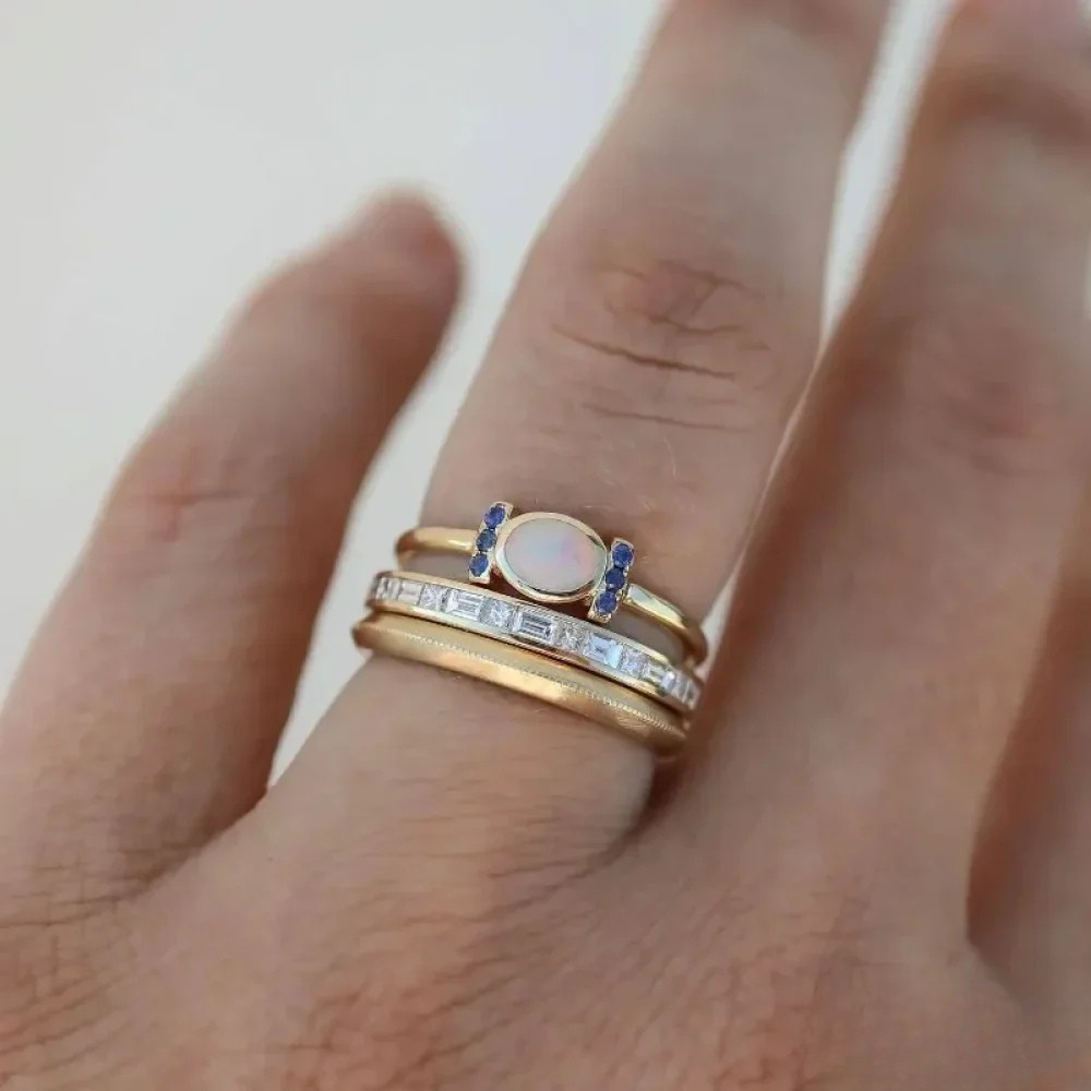 Antique Style Gold Gemstone Rings - Luxivelle