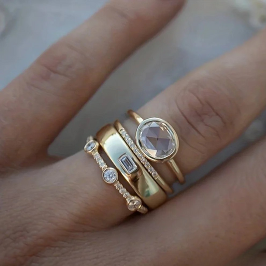Timeless Diamond Ring Set - Luxivelle