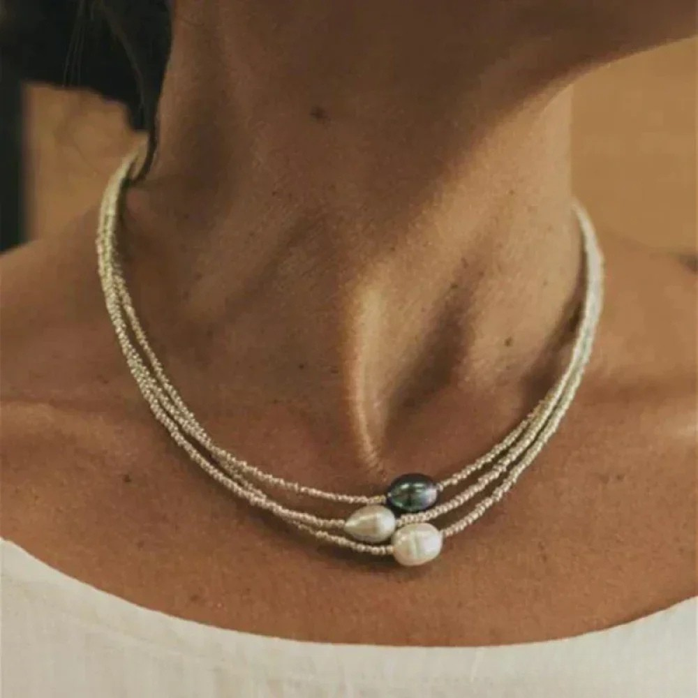 Classic White Gemstone Necklace - Luxivelle