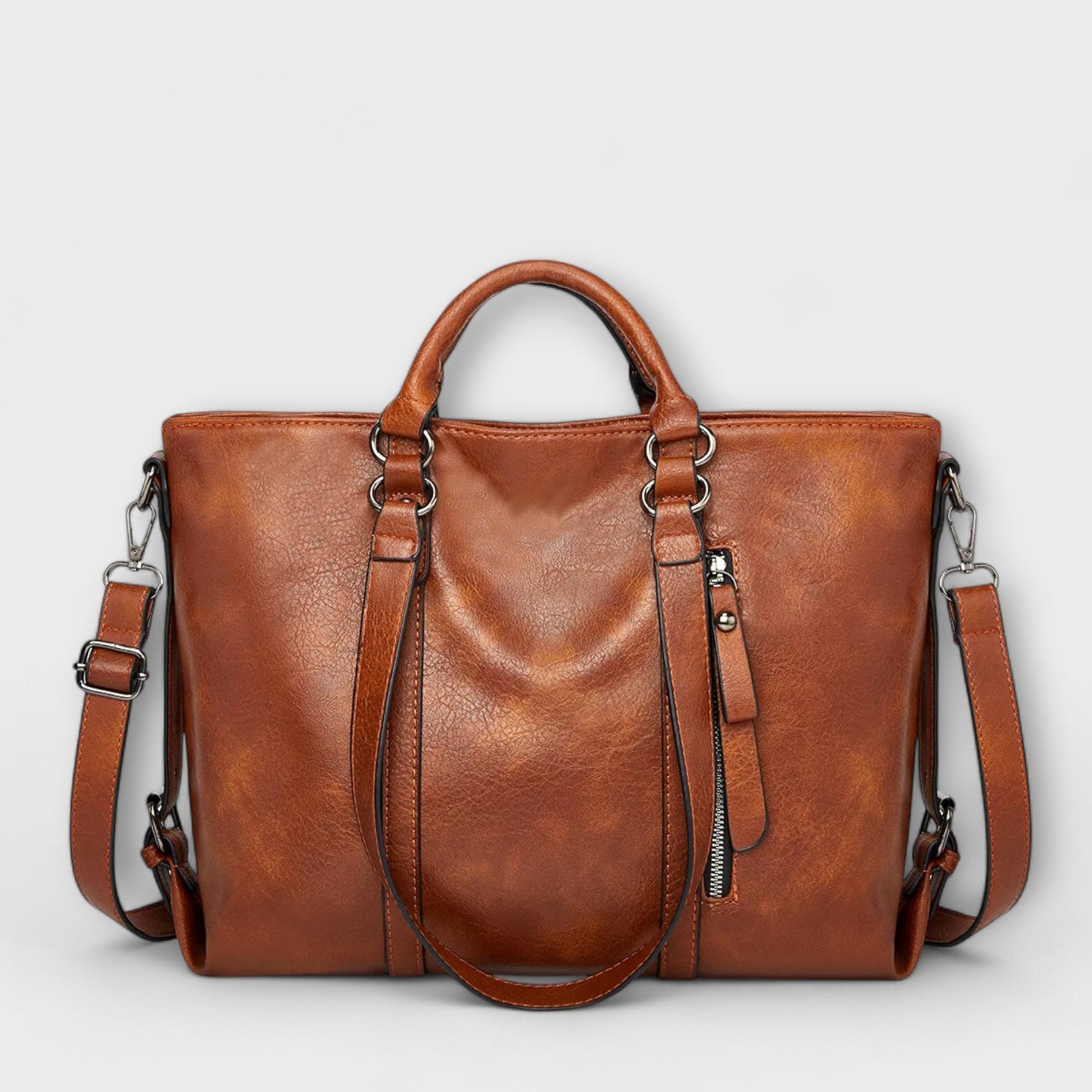 Big Luxury Leather Shoulder Bag - Luxivelle