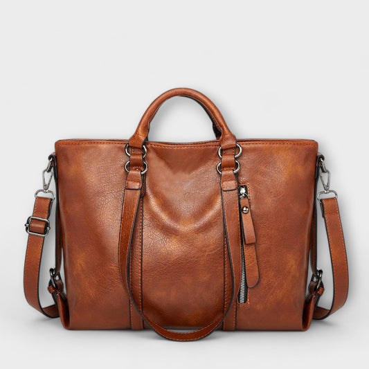 Big Luxury Leather Shoulder Bag - Luxivelle