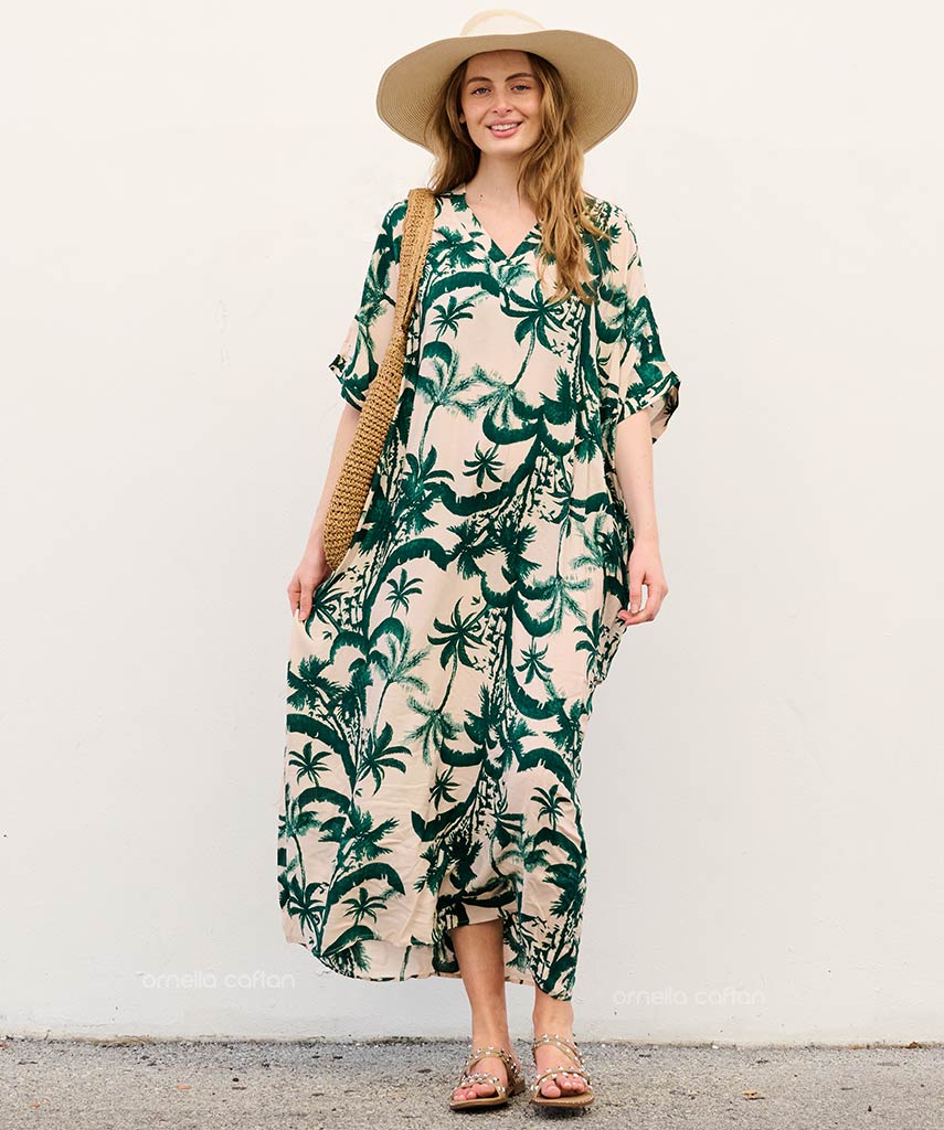 Relaxed Fit Floral Beach Dress - Luxivelle