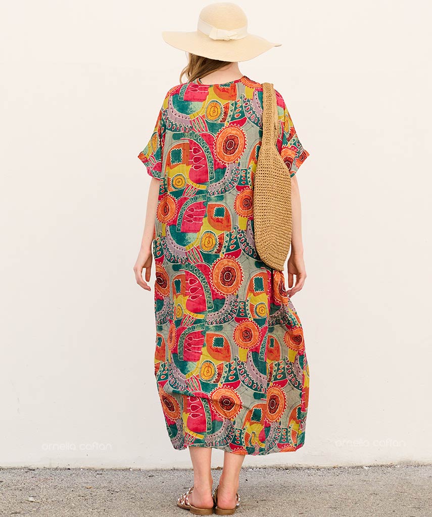 Relaxed Fit Beach Kaftan Dress