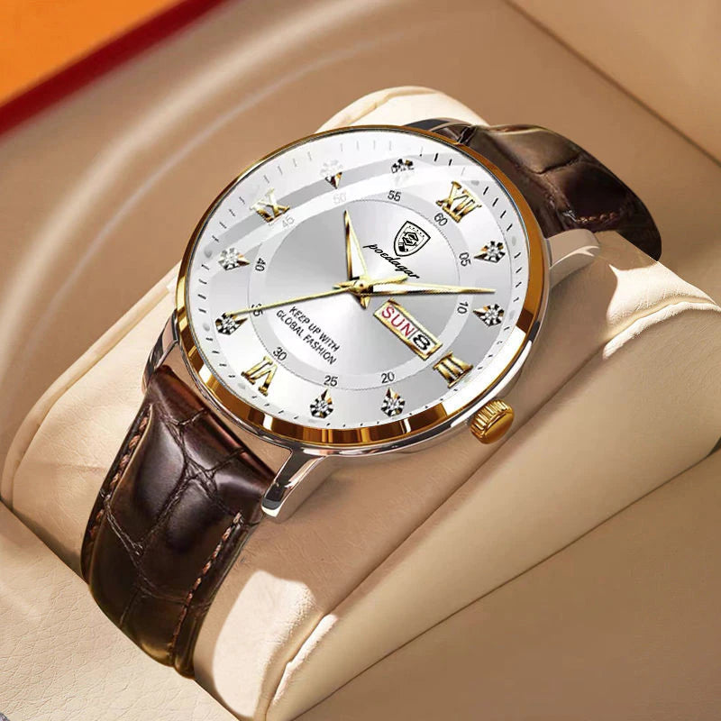 Men's Durable Glow Watch - Classic Silver Stainless Steel