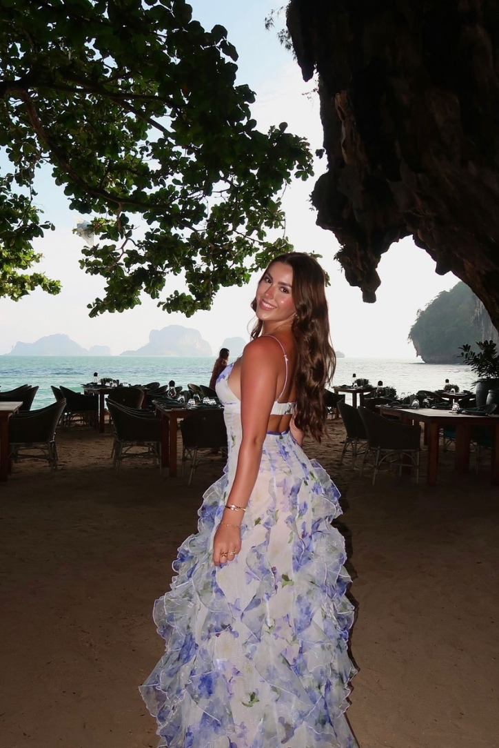 Beautiful Floral Beach Long Maxi Dress