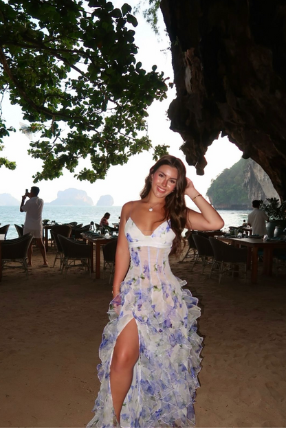 Beautiful Floral Beach Long Maxi Dress