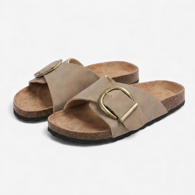 Ladies Strappy Buckle Sandals