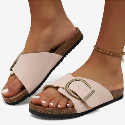 Ladies Strappy Buckle Sandals