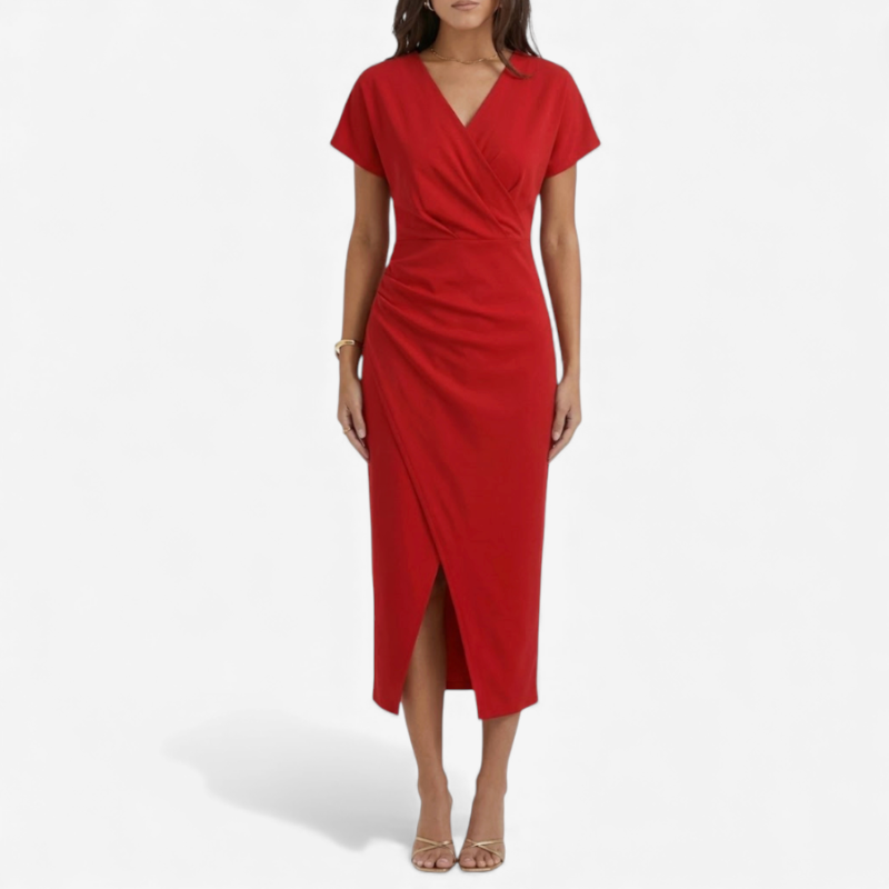 Ladies' V-Neck Casual Summer Dress - Luxivelle