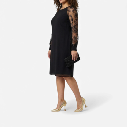 Elegant Ladies Dress With Lace Details