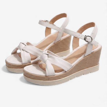 Ladies Flat Sandals With Bows - Luxivelle