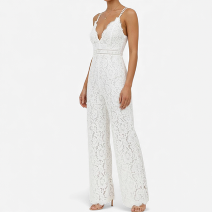 Summer White Tank Jumpsuit for Women