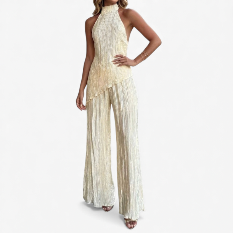 Ladies' Luxury 2 Piece Gold Outfit - Luxivelle