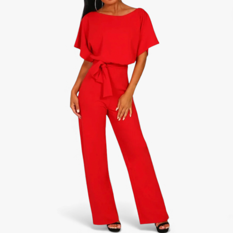 Ladies' Belted One Piece Jumpsuit