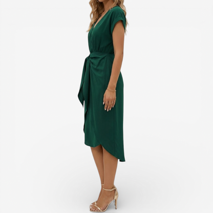 Elegant V Neck Evening Gown