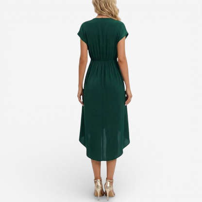 Elegant V Neck Evening Gown