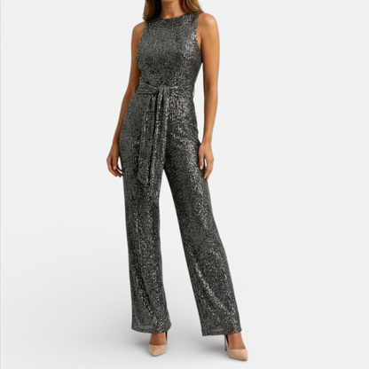 Sparkly Ladies One Piece Jumpsuit With Belt