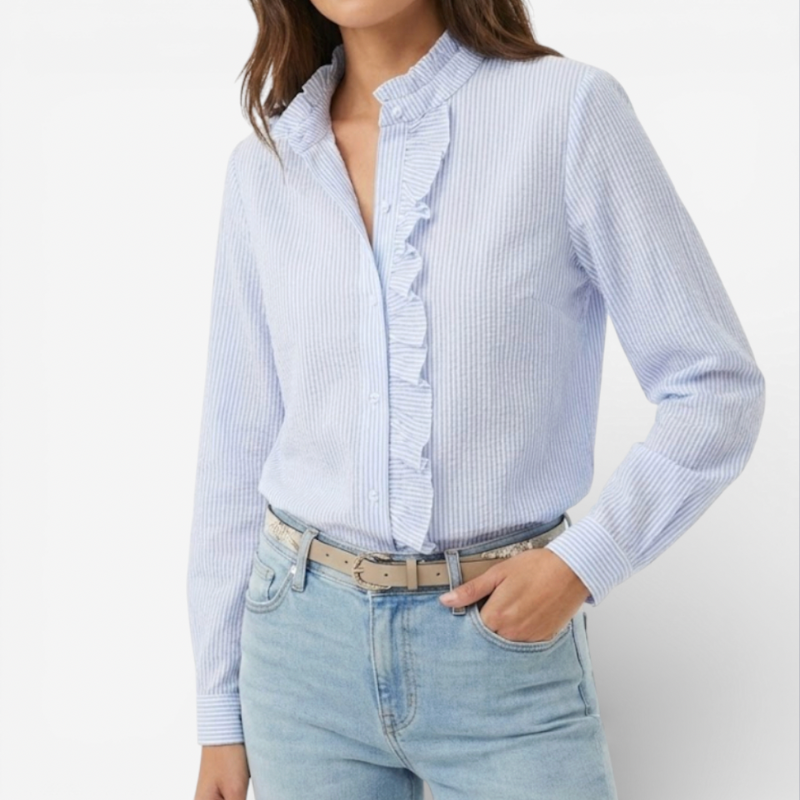 Ladies Frilly Short Sleeve Top