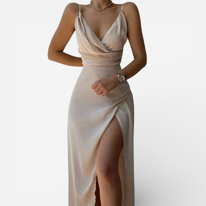 Elegant V Neck Formal Women's Party Dress