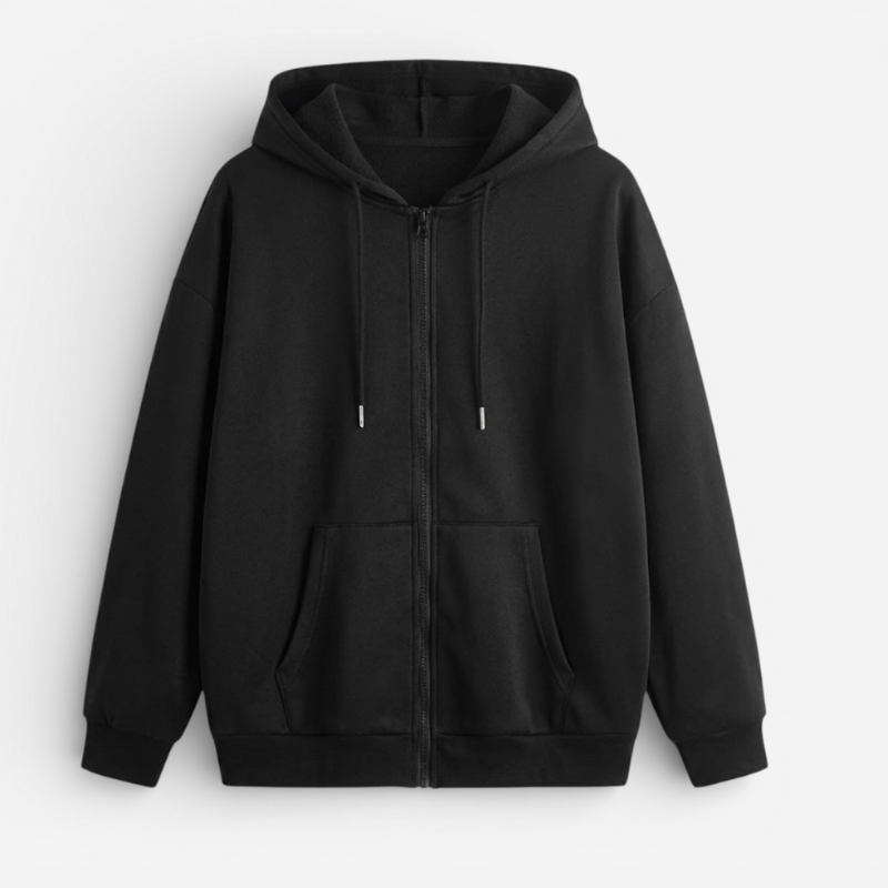 Ladies' Fleece Zip Hooded Jacket - Luxivelle