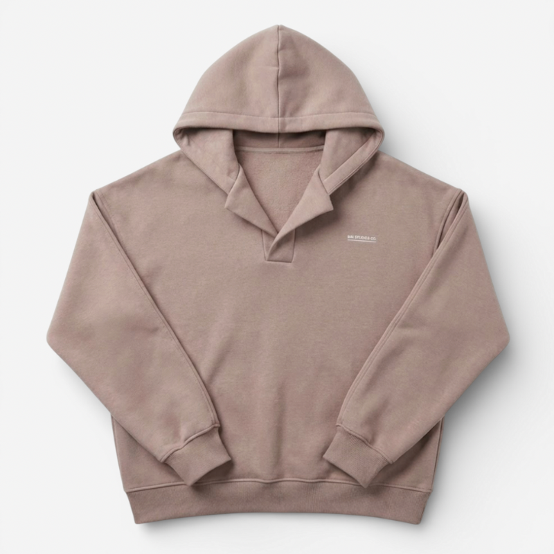 Ladies' Casual Cross Over Hooded Top - Luxivelle