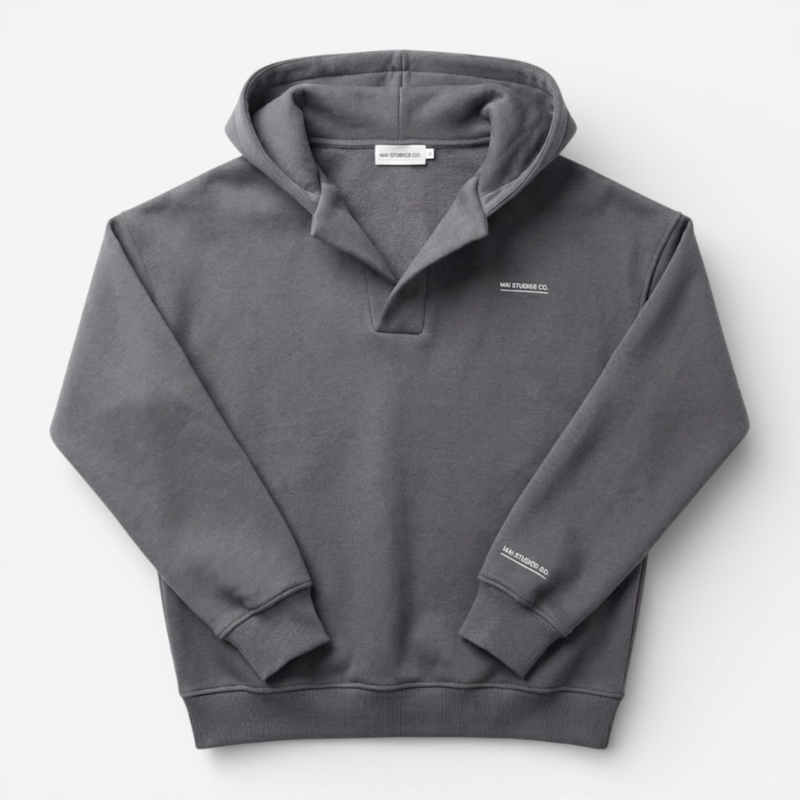 Ladies' Casual Cross Over Hooded Top