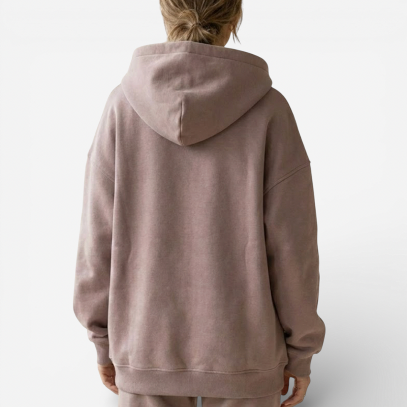 Ladies' Casual Cross Over Hooded Top