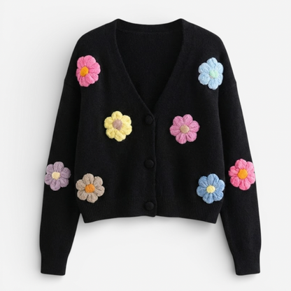 Ladies Floral Open Front Cardigan