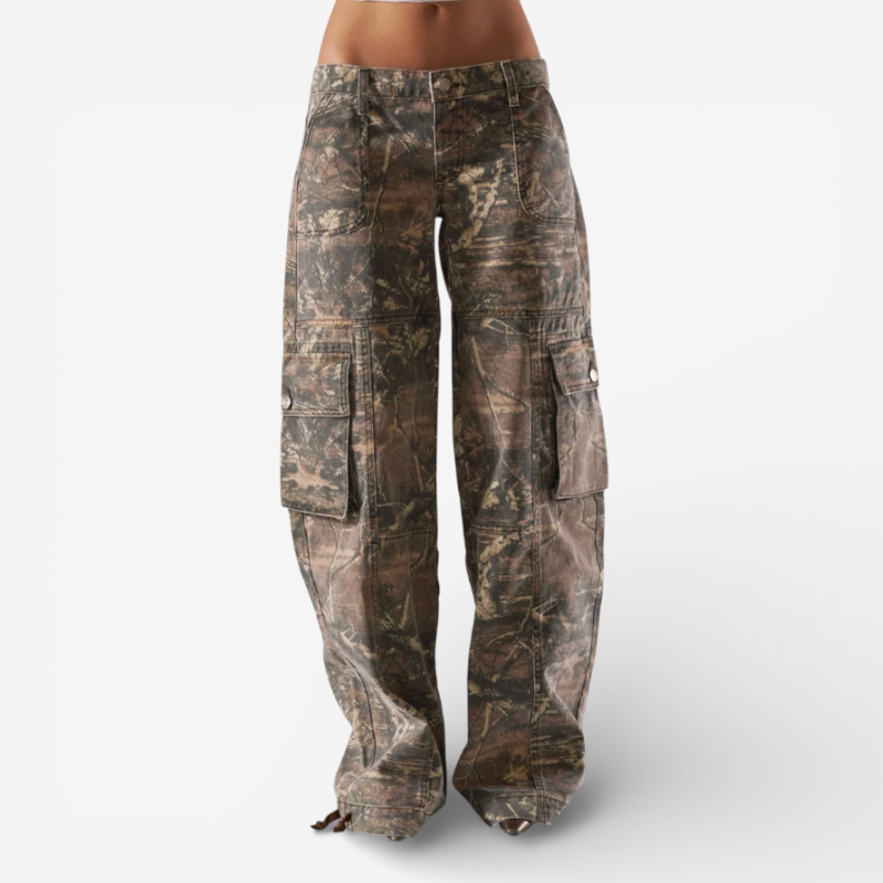 Loose Fit Ladies Cargo Trousers