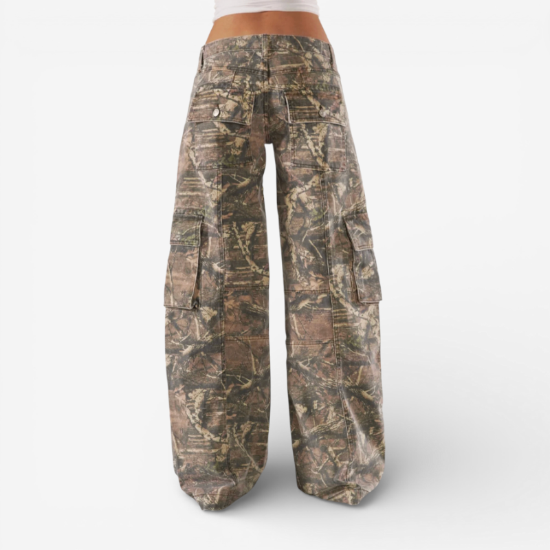 Loose Fit Ladies Cargo Trousers