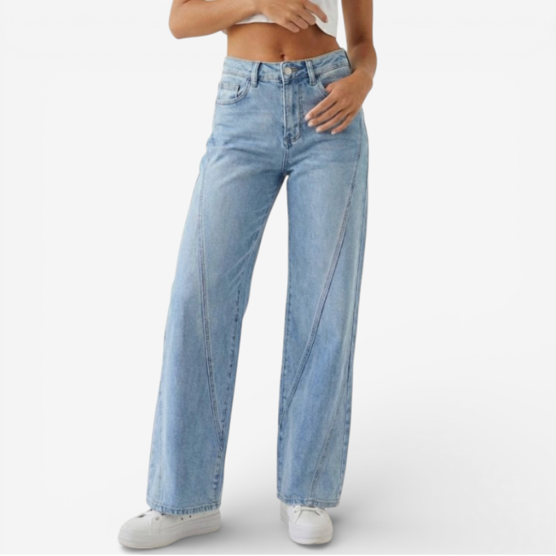 Ladies Comfortable Mid Rise Denim Jeans - Luxivelle