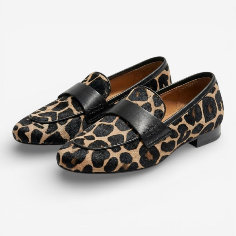 Ladies Fashion Leopard Slip On Shoes - Luxivelle