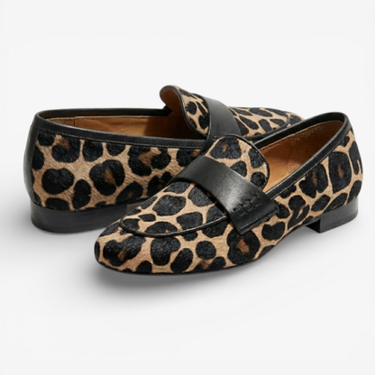 Ladies Fashion Leopard Slip On Shoes