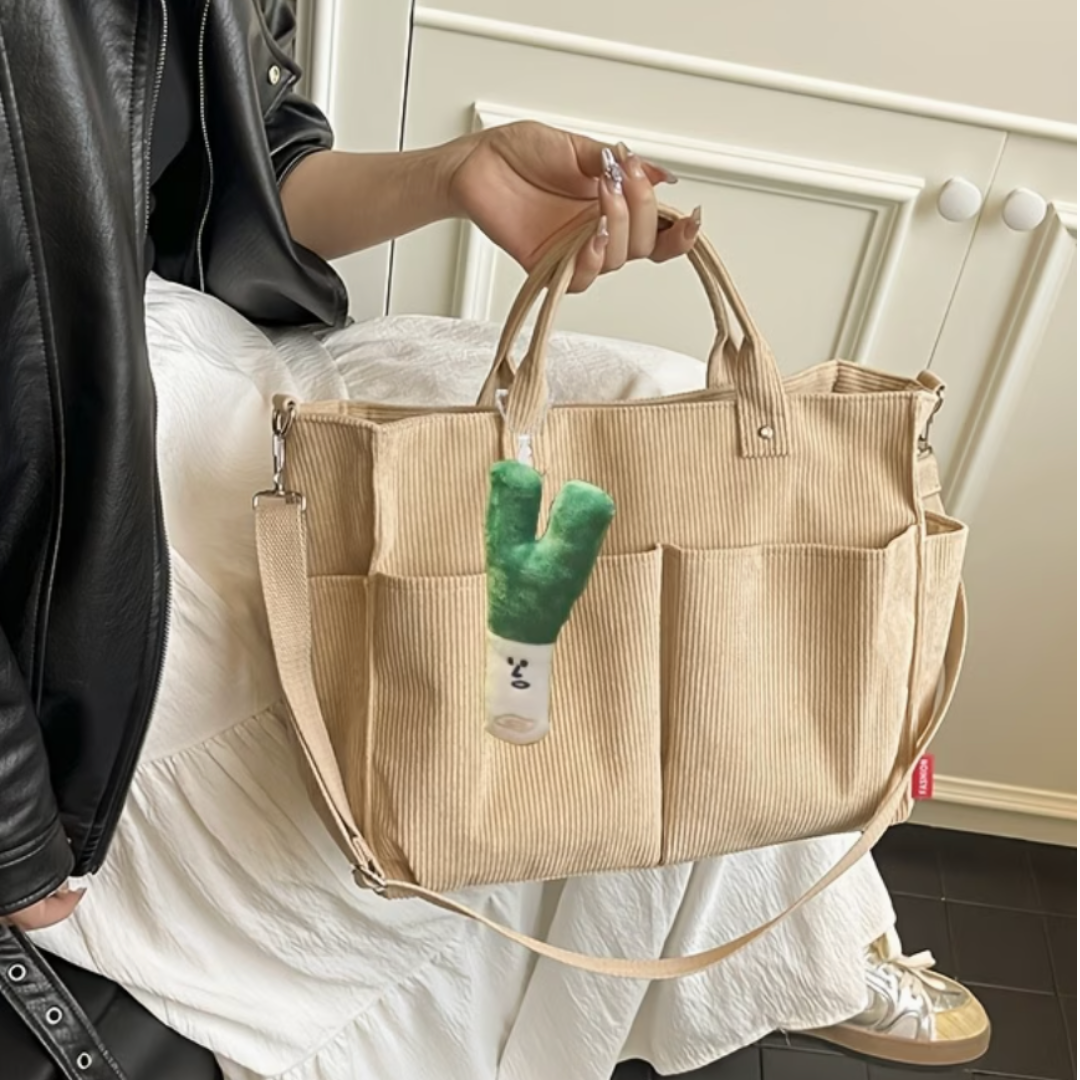 Large Canvas Shopping Bag with Strap