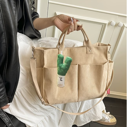 Large Canvas Shopping Bag with Strap