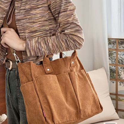 Large Canvas Shopping Bag with Strap