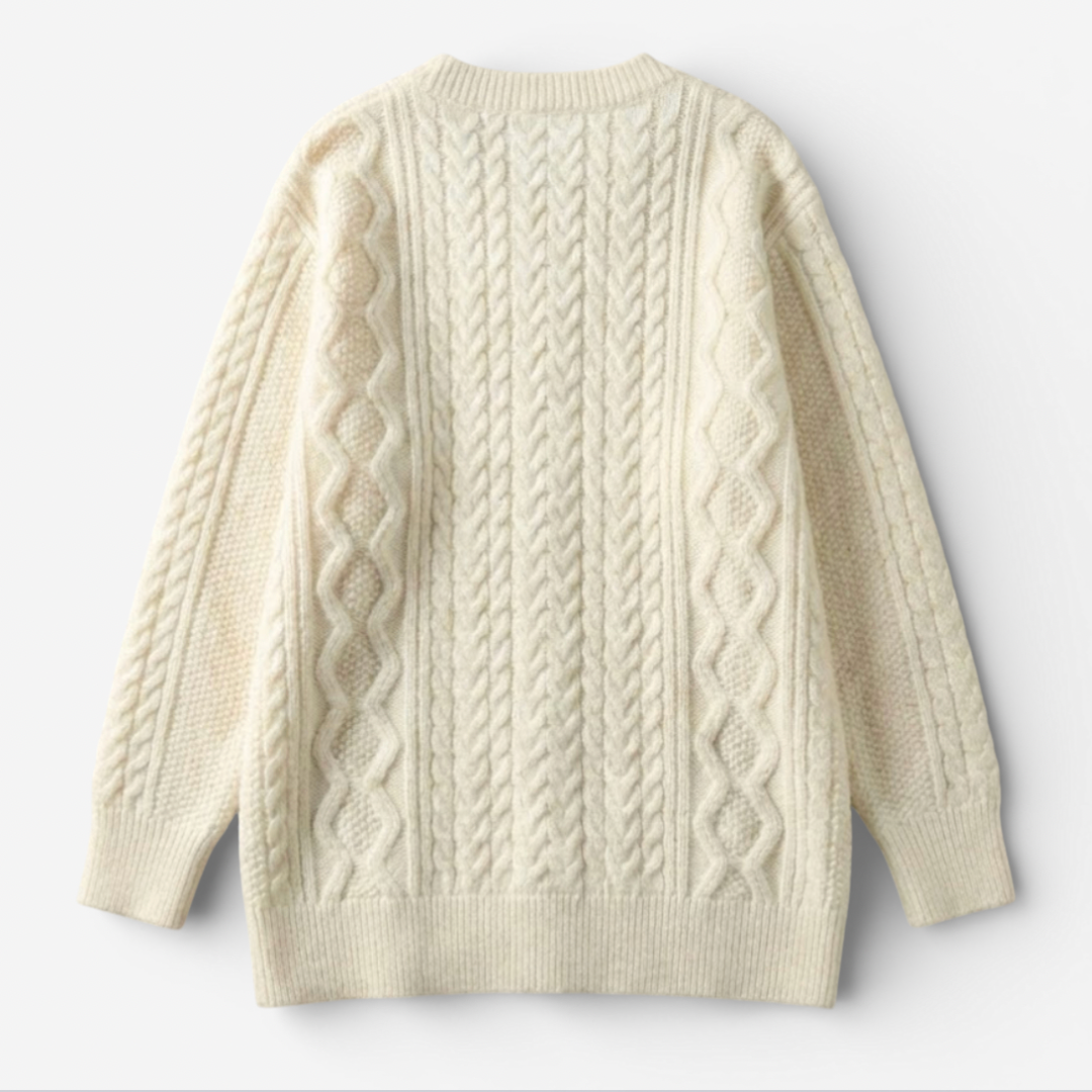 Soft Crew Neck Knit Cardigan for Women