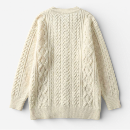 Soft Crew Neck Knit Cardigan for Women