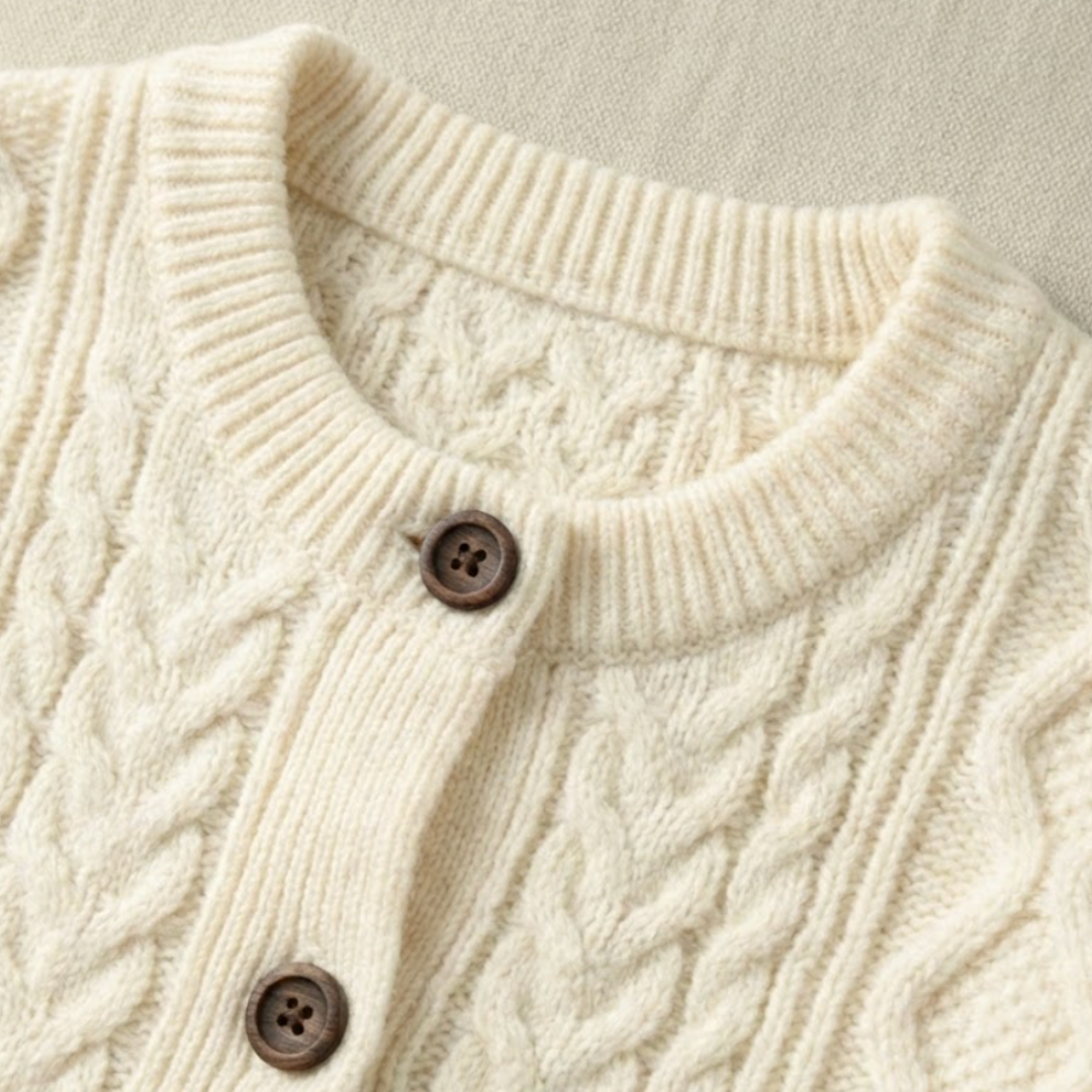Soft Crew Neck Knit Cardigan for Women
