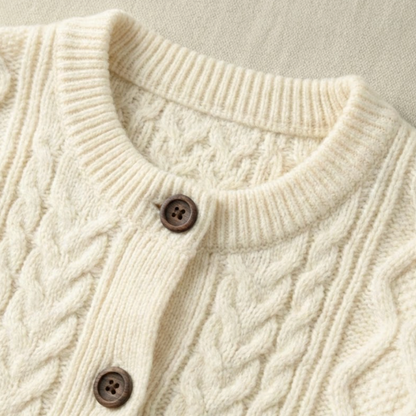 Soft Crew Neck Knit Cardigan for Women