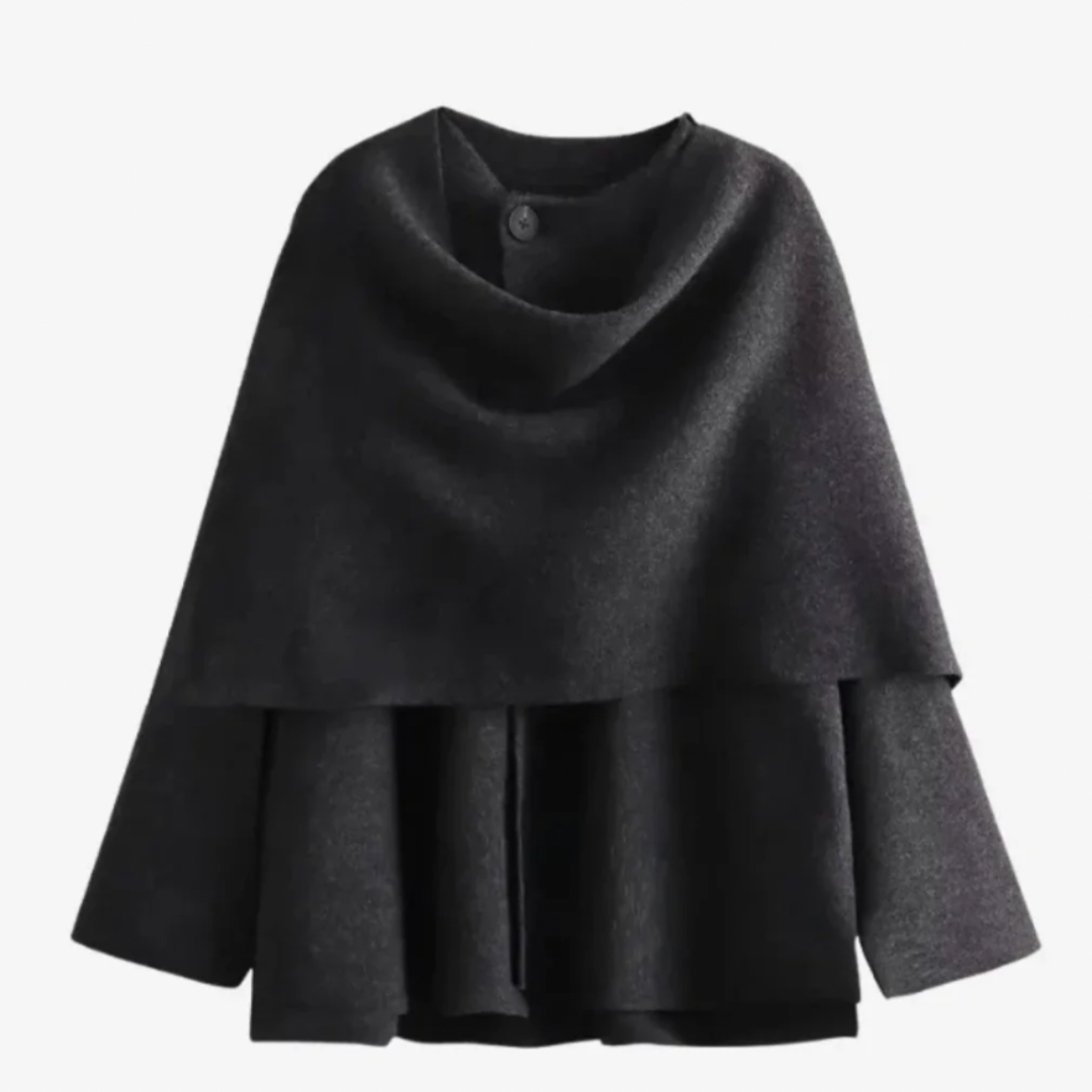 Cozy Women's Cable Knit Coat with Scarf