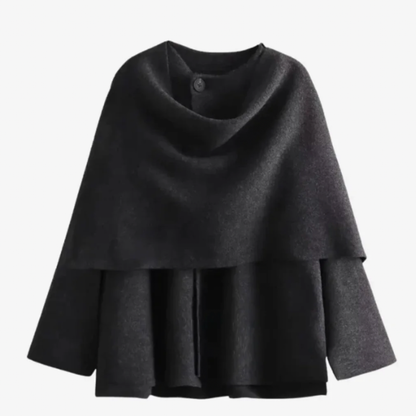 Cozy Women's Cable Knit Coat with Scarf