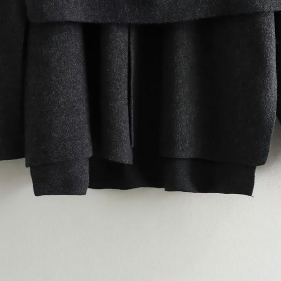 Cozy Women's Cable Knit Coat with Scarf