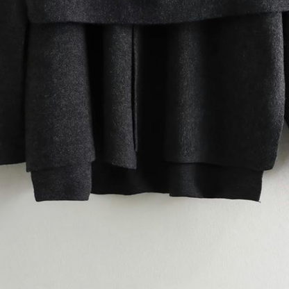 Cozy Women's Cable Knit Coat with Scarf
