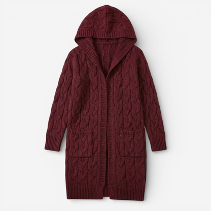 Oversized Hooded Women's Cardigan Sweater - Luxivelle