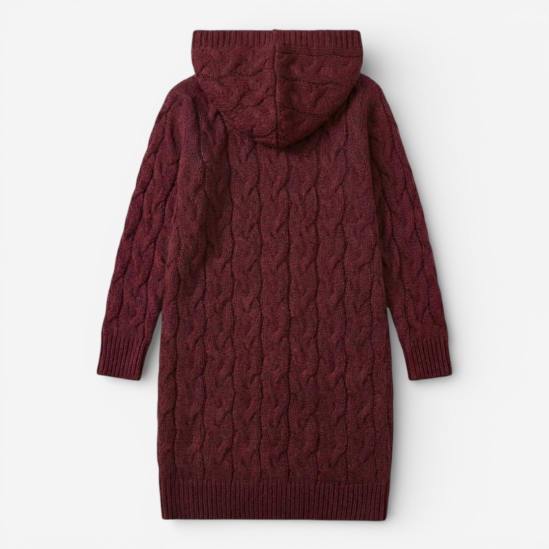 Oversized Hooded Women's Cardigan Sweater