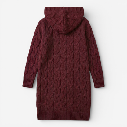 Oversized Hooded Women's Cardigan Sweater