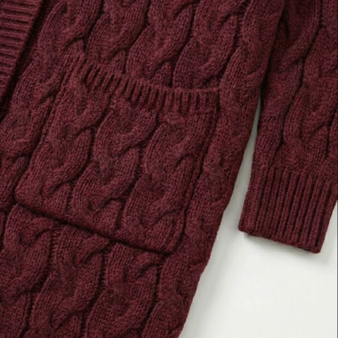 Oversized Hooded Women's Cardigan Sweater